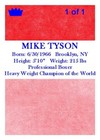 Lot Of 2 Cards Mike Tyson 2018 Sports Journal 1986 Retro Style Card Rookie