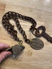 Insane Asylum Jailer Key Whistle   Chain Set Prison New York Lot Penitentiary