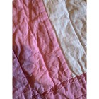 Pink Yellow Patchwork Baby Quilt 35x46 Cottagecore Gingham Crib Blanket