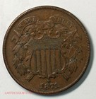  usa  Us 1871 Two Cent Copper Civil War  Lartdesgents P1193 23