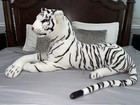 Jumbo White Tiger Plush Bengal Siberian Stuffed Animal Melissa   Doug Realistic