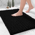 Bathroom Rugs Non Slip Washable 32x20  Extra 32  X 20  bathroom Rug  Black
