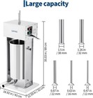 25l Electric Commercial Sausage Stuffer Maker 5 Filling Tube 304 Stainless Steel