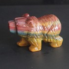 Hand Carved Gemstone Crystal Bear Figurine Animal Statue Carving Office Home    