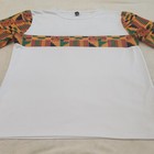 Luc Matton White   Multi Color Kente Print Active Shirt And Shorts 