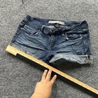 Refuge Shorts Womens Size 9 Blue Denim Cuffed Low Rise Stretch Casual S5340dw