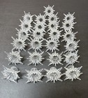 Vtg Clear Plastic Starburst Atomic Christmas Tree Light  25  Reflector Covers