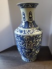 Yongzheng Marked Chinese Famille Rose Porcelain Blue   White Bottle Vase 12 5  