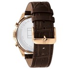 Tommy Hilfiger 1710453 Men   s Watch Quartz Brown Leather Strap Blue Dial 44mm