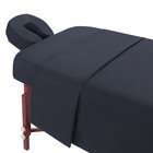 Soft Microfiber Massage Table Sheet Set - 3 Piece Bed Cover  Black  Spa Essentia