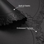 Round Faux Leather Placemats Set Of 4  Dining Table Mats  Black