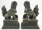 Ebros Chinese Forbidden Palace Guardian Pair Fu Foo Dogs Lions Figurine Bookends