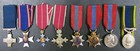 Great Britain Ww1   Ww2 Miniature Medals Lot Of 8 Pieces 