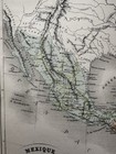 Mexico Caribbean Antilles Central America 1865 Erhard Engraved Hand Color Map