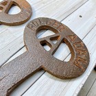Folger Adam  a  Embossed Cast Iron Keys     Set Of 5