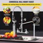 36in Swivel Spout Wall Mount Faucet 8in Center Adjustable 12in Spout Height