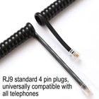 Telephone Cord  Phone Cord handset Cord  Black  2 Pack  Universally Compatible