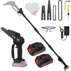 Pole Saw Cordless Mini Chainsaw 4 6  Brushless 2in1 Tree Trimming Extension Rod