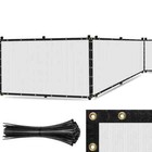Ultra 8x100 Ft White Privacy Fence Screen  200 Gsm  90  Block  Zip Ties Included