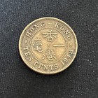 1948 Hong Kong 10 Ten Cents Actual Coin Free Shipping  Z576