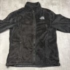 The North Face Osito Fleece Jacket Womens M Black Full Zip Soft Cozy Outdoor