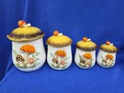  Vintage Double Sided Merry Mushroom Canister Set Sears   Roebuck 1980 s 