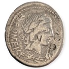 Mn  Fonteius C f  Roman Republic Denarius Silver Cupid Riding Goat Coin 14r