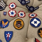 Lot Of 56 Wwii Airforce Service Patches In Vintage Cigar Box