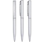 1pcs Light Silver Ballpoint Pen Mini Short Style Stationery --50  Free Y8x0
