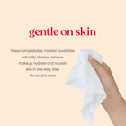 Rose Water Face Wipes  For All Skin Types  Hydrating Micellar Makeup Remover   F