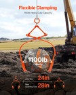 Vevor 24in Stone Lifting Tongs 2 Claw Steel Rock Tongs Swivel Log Grapple