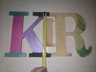 Lot Of 3 Crafting Wooden Alphabet Letters Diy Room Wall Decor K I R