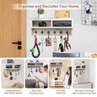 Key Holder Wall Mount - Mail Organizer Wall Mount With 6 Key Hooks And White