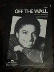 Vintage Off The Wall By Michael Jackson Sheet Music 1979  Rare Piano Vocal