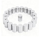  Pcs 90mm Height 33mm Chrome Abs Plastic Cylindrical Screw On Lug Nut Covers 20