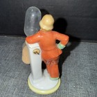 Vintage Figural Porcelain Clown On Phone  Phone Or Egg Timer Kitchen Unique Japa
