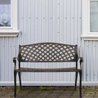 40 5  Outdoor Garden Bench Aluminum Cast Frame Seats Patio Furniture Bronze