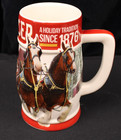 2018 Budweiser Holiday Stein 39th Anniversary Ltd  Ed  Ceramic Handcrafted Nib