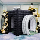 11 5x11 5x10ft Black Inflatable Photo Booth Enclosure With Led Lights