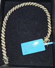 Moissanite Iced Out San Marcos Bracelet Gold Layered 7 5in 2 04 Ctw Box Clasp