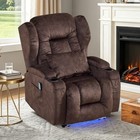 Pu Leather Electric Home Theater Seating Power Recliner Sofa Chair Massage Heat