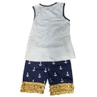 You Are The Anchor Girls Two-piece Outfit Xxl 7 8 White Navy Anchor Print