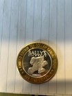Bally s Ltd Ed   10 Gaming Token   999 Fine Silver  running Seven  Design  