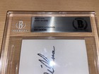 Lenny Wilkens Autographed Signed Beckett Bas Slabbed Index Card Coa