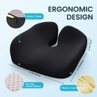 Benazcap Memory Foam Seat Cushion For Office Chair  48 45 12cm  Black 