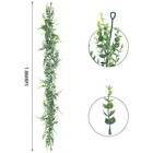 3pcs Faux Eucalyptus Leaves Garland 6ft Artificial Greenery Wall Hanging Vines