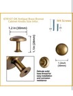 Goo-ki 12 Pack Antique Brass Cabinet Drawer Knobs Kitchen Hardware