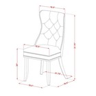 5-pc Dining Room Table Set Include A Wooden Table And 4 Burgundy Padded Chairs