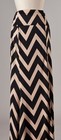New Plus Size Womens Fold Over Chevron Zig Zag Black Taupe Maxi Skirt Xl 1x 2x