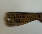 Antique Marquette   s Piano Lady   s Leg Bottle Opener Detroit Michigan 1912